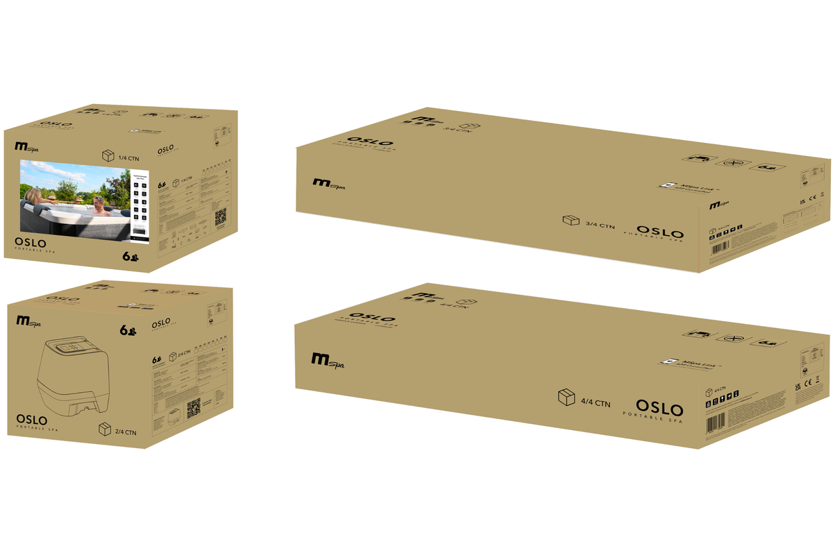 MSPA OSLO 6-Person Rigid Frame Hot Tub with LED Lighting