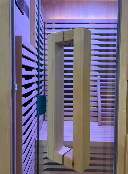 2-Person Full Spectrum Infrared Sauna with Red Glass Heater