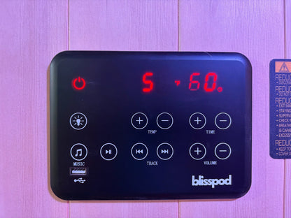 2-Person Full Spectrum Infrared Sauna with Red Glass Heater