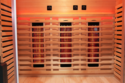 3-Person Full Spectrum Infrared Sauna with Red Light Therapy