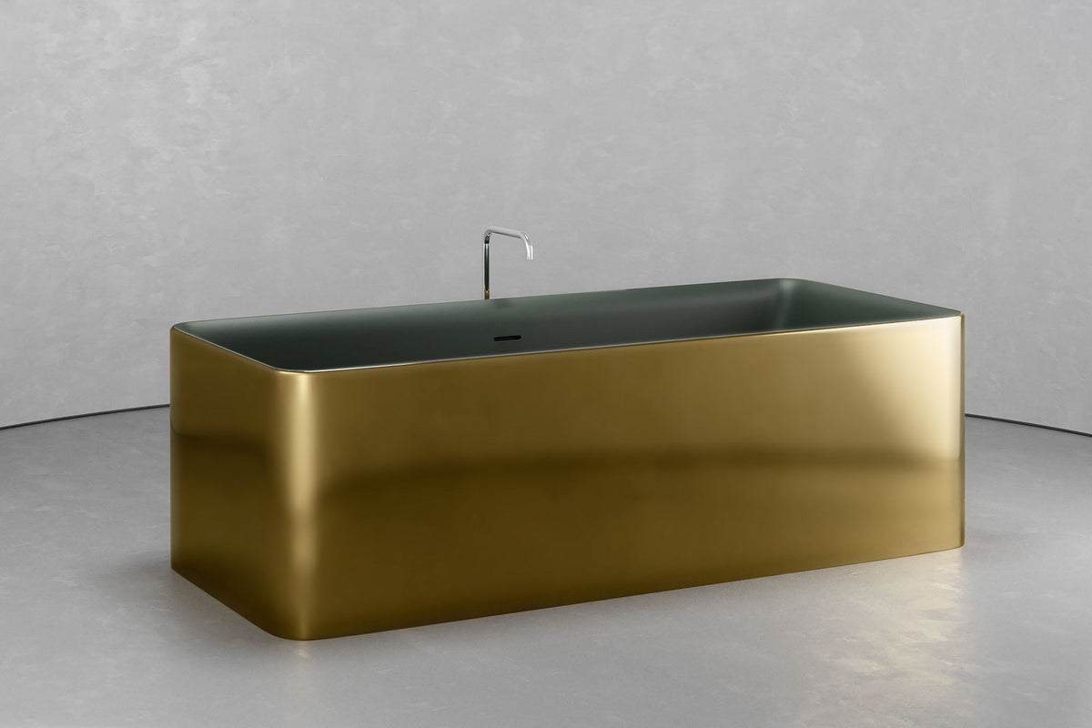 Freestanding Rectangular Bathtub, 70.9-Inch, 92.5-Gallon