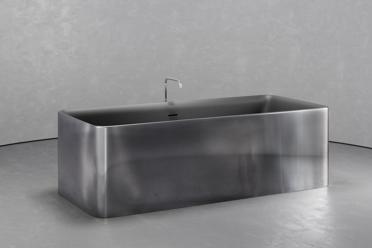 Freestanding Rectangular Bathtub, 70.9-Inch, 92.5-Gallon