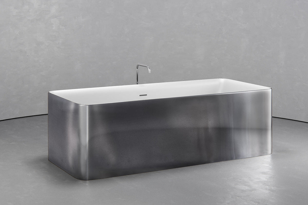 Freestanding Rectangular Bathtub, 70.9-Inch, 92.5-Gallon