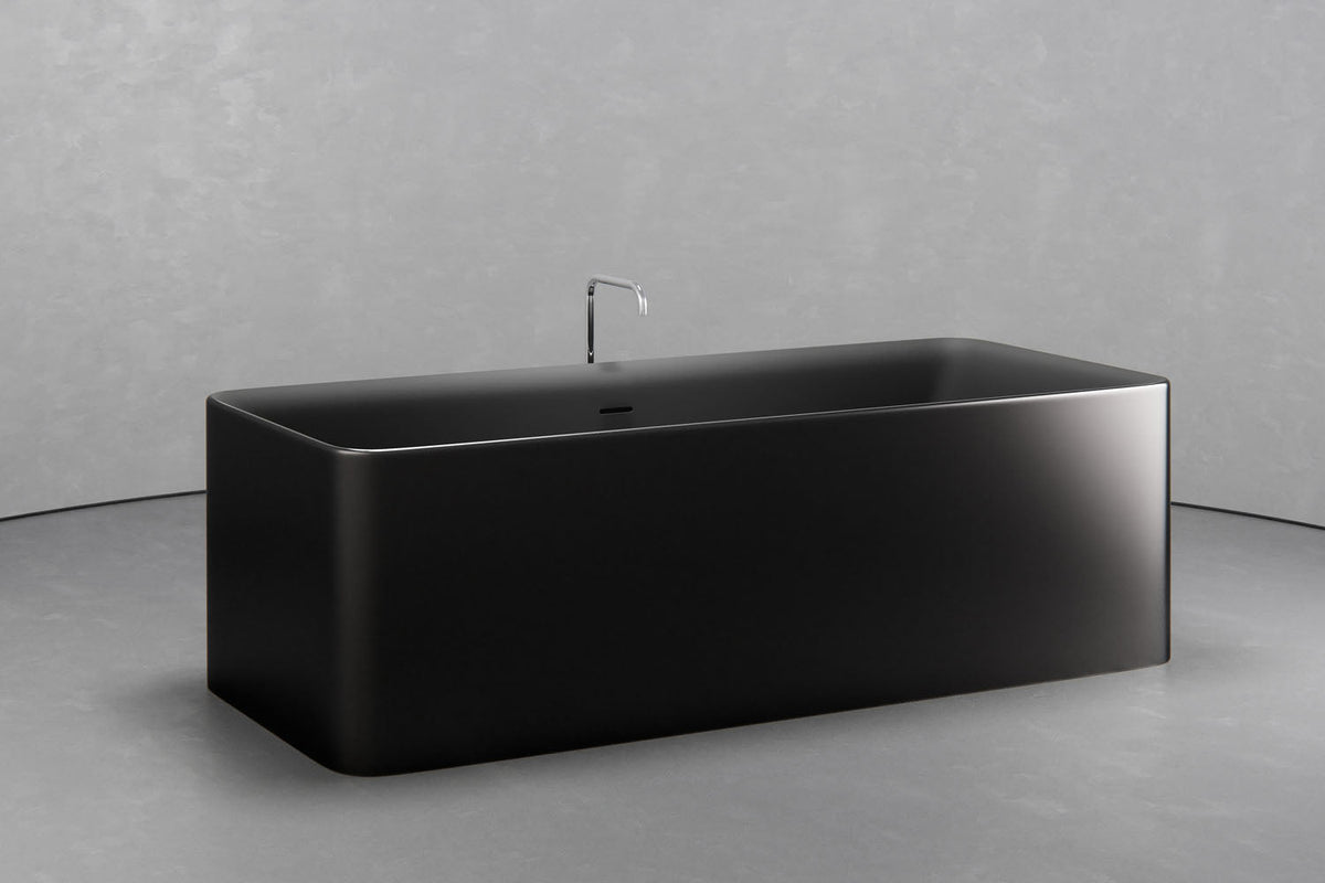 Freestanding Rectangular Bathtub, 70.9-Inch, 92.5-Gallon
