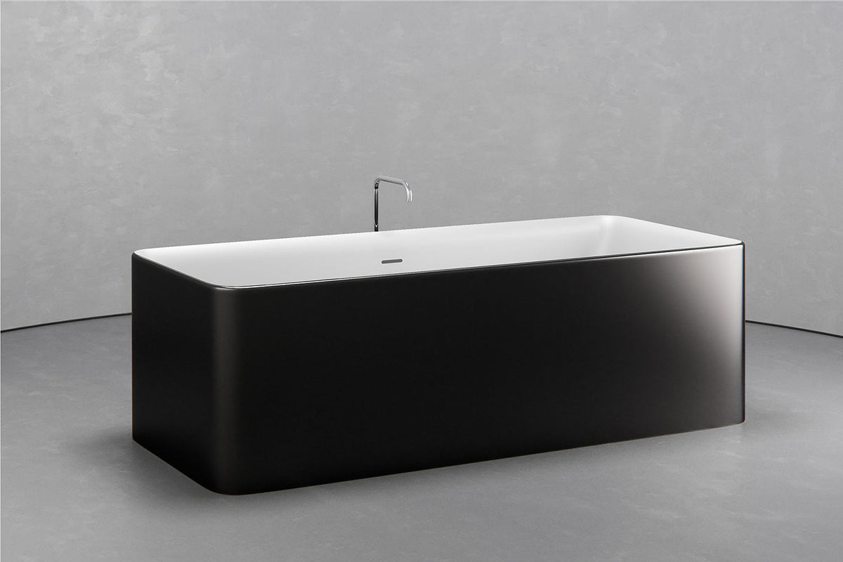 Freestanding Rectangular Bathtub, 70.9-Inch, 92.5-Gallon