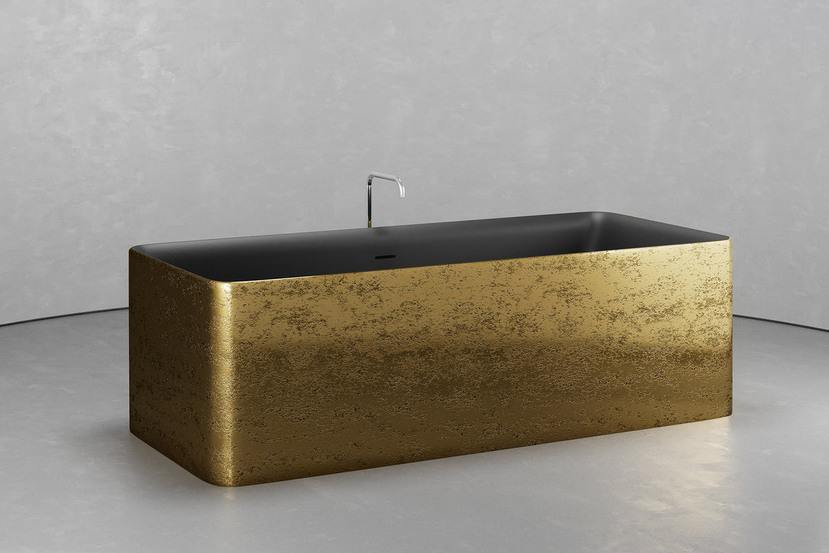 Freestanding Rectangular Bathtub, 70.9-Inch, 92.5-Gallon