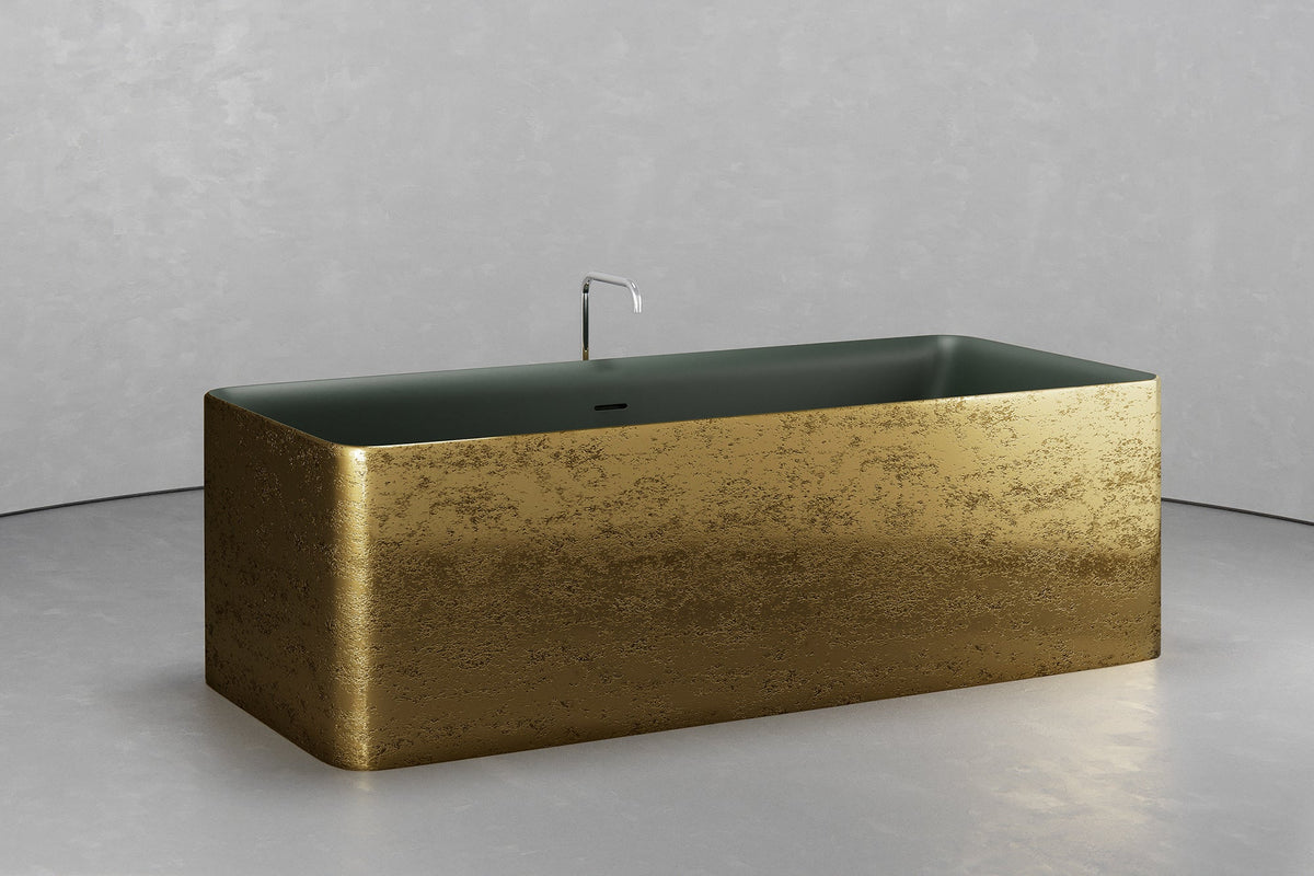 Freestanding Rectangular Bathtub, 70.9-Inch, 92.5-Gallon