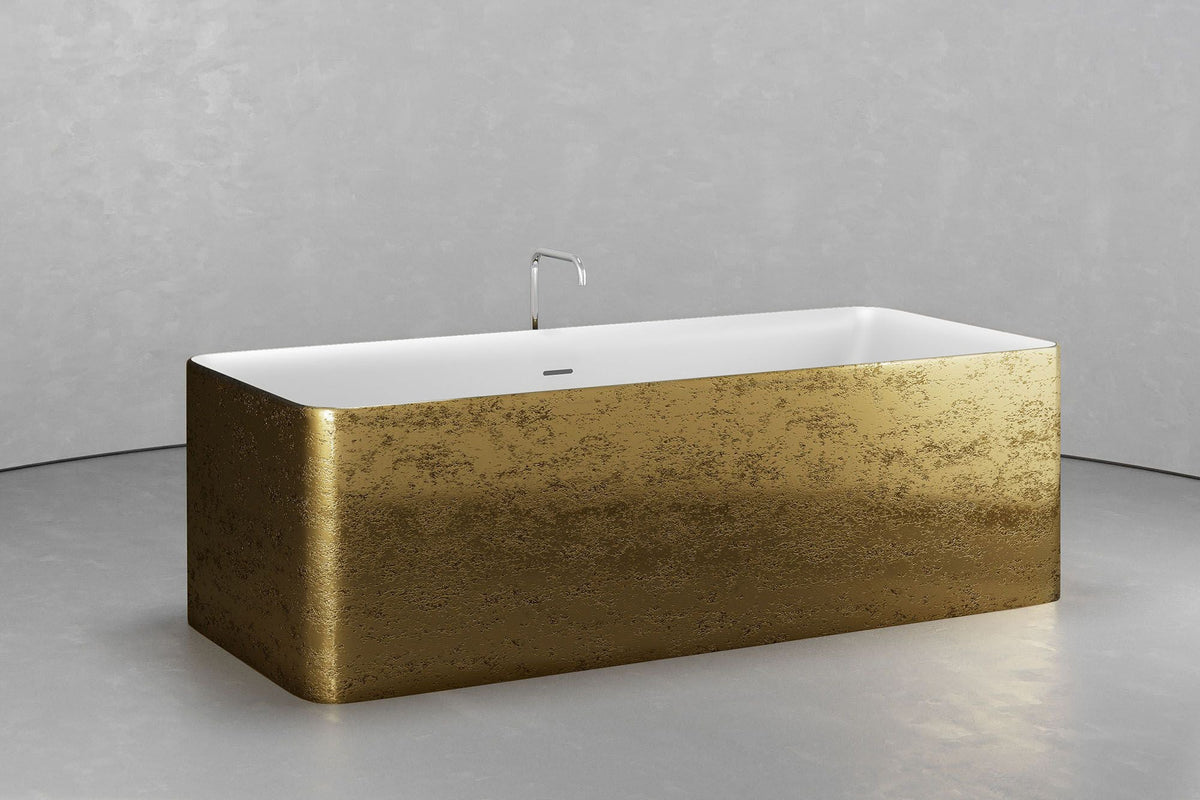 Freestanding Rectangular Bathtub, 70.9-Inch, 92.5-Gallon