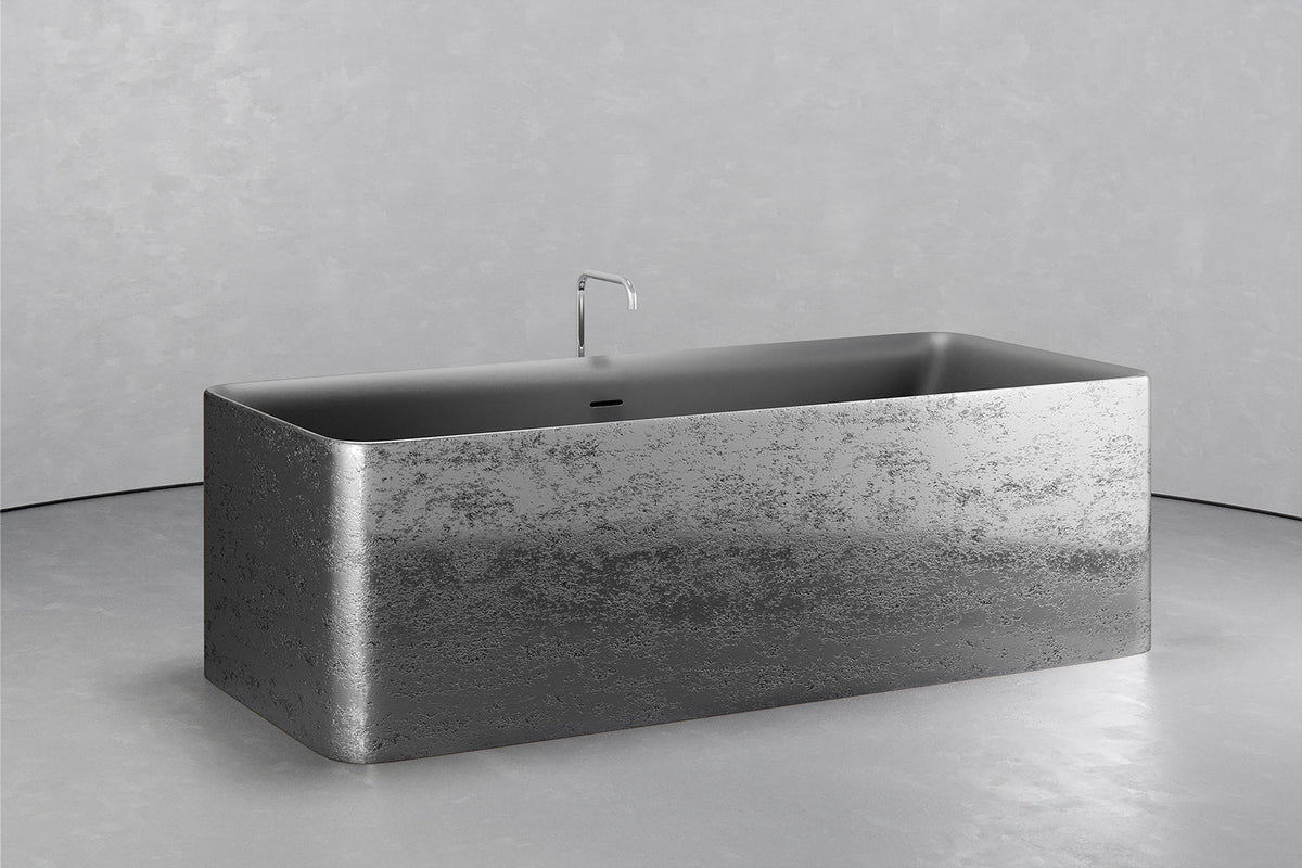 Freestanding Rectangular Bathtub, 70.9-Inch, 92.5-Gallon