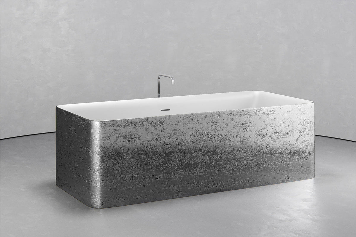 Freestanding Rectangular Bathtub, 70.9-Inch, 92.5-Gallon