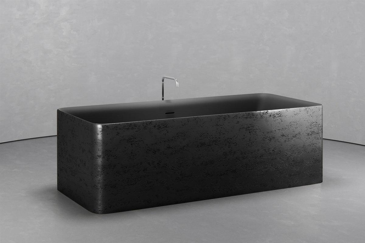 Freestanding Rectangular Bathtub, 70.9-Inch, 92.5-Gallon