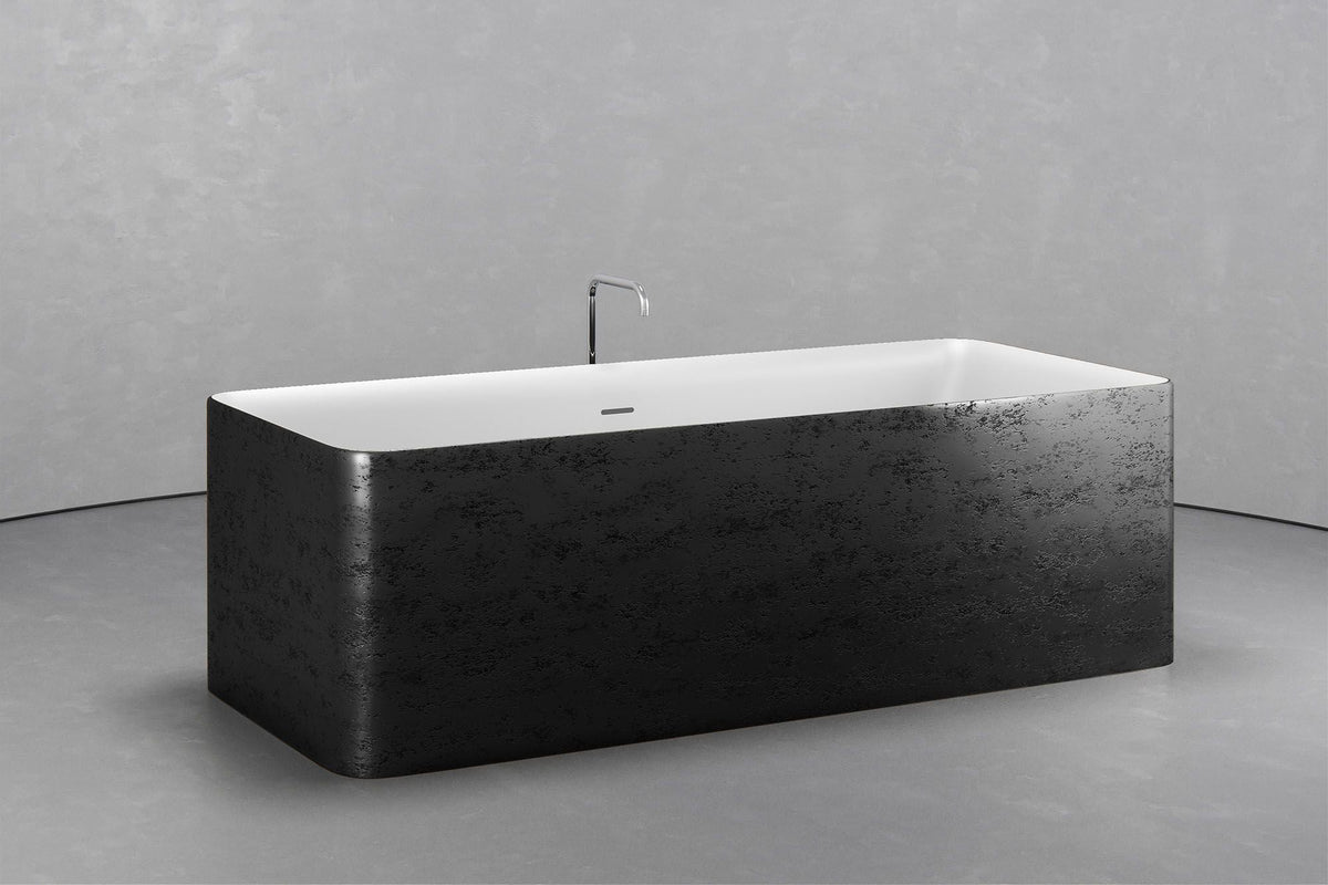 Freestanding Rectangular Bathtub, 70.9-Inch, 92.5-Gallon