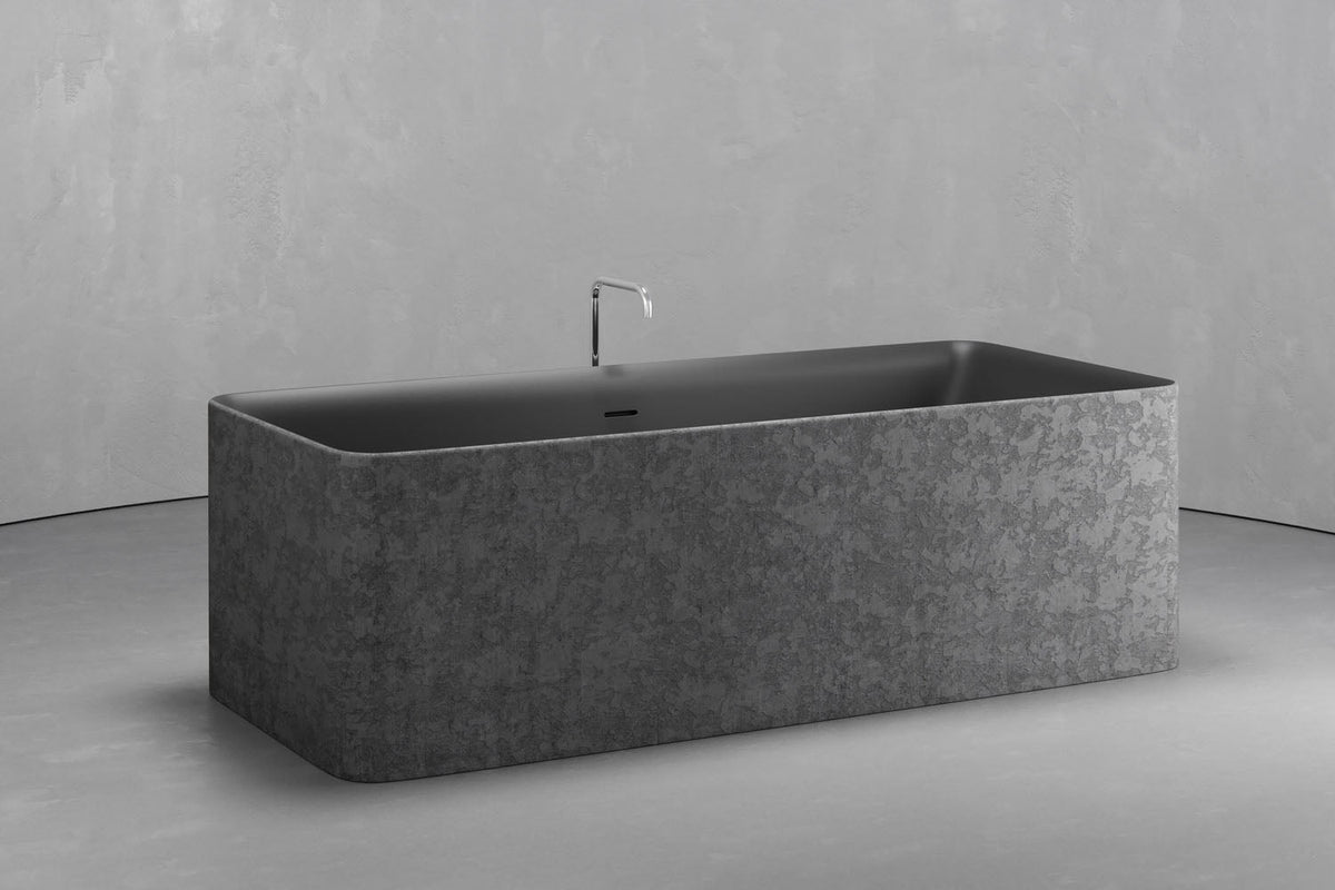 Freestanding Rectangular Bathtub, 70.9-Inch, 92.5-Gallon