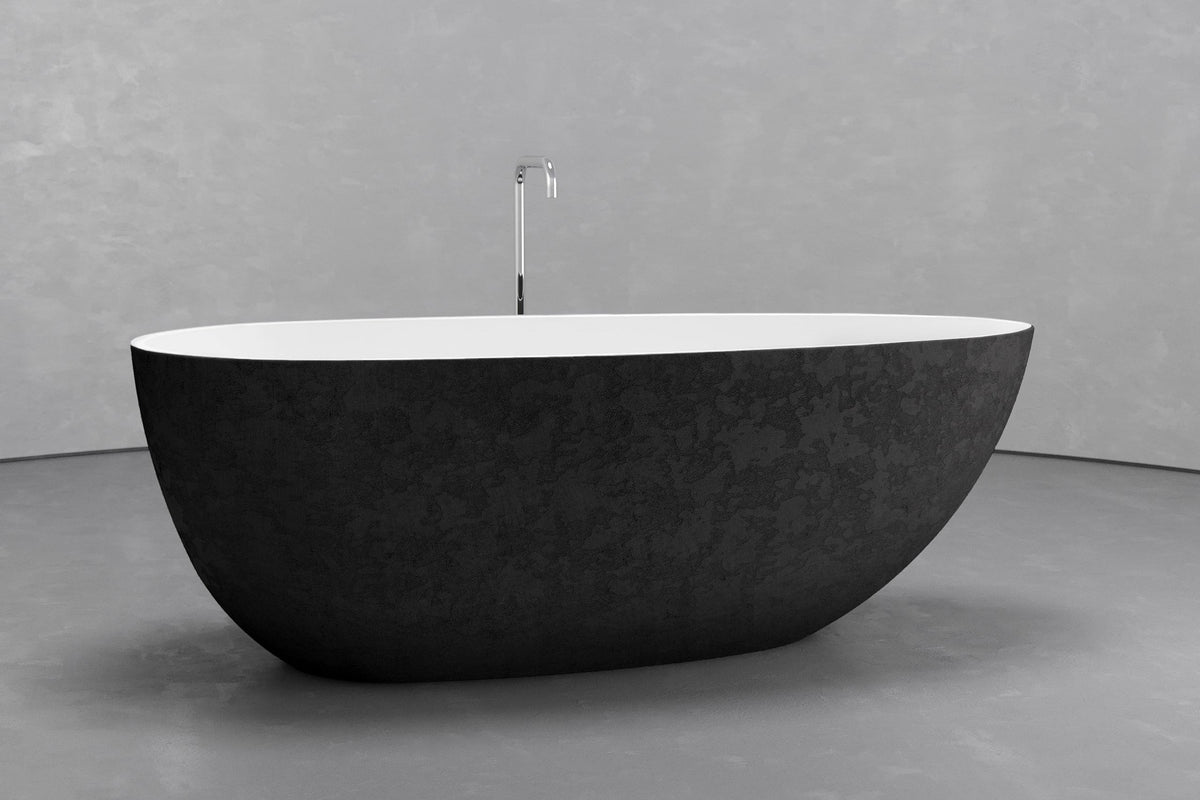 Freestanding Egg Shape Bathtub, 62.8-Inch Ovoid Tub