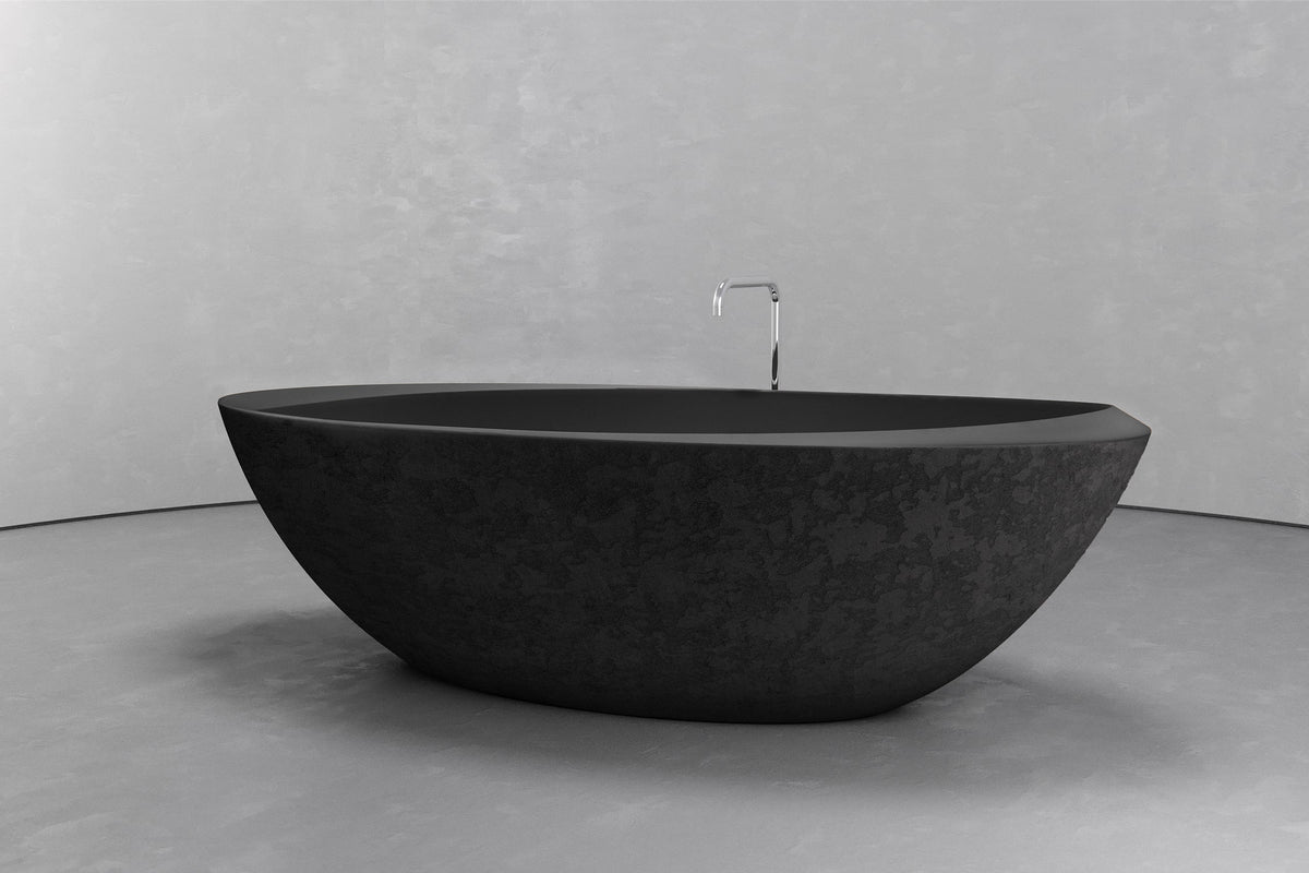 Freestanding Oval Bathtub, 74.8-Inch, 81.9-Gallon
