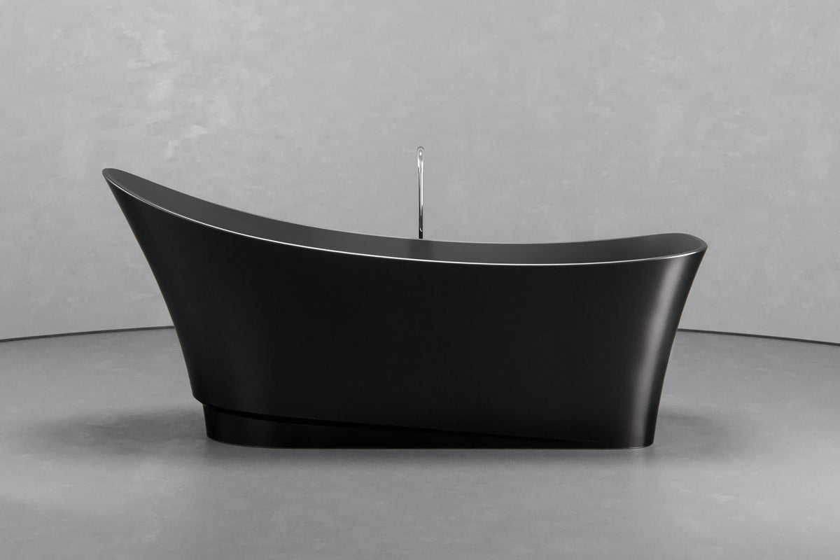 Freestanding Boat Shape Bathtub 70.9 x 29.5 in