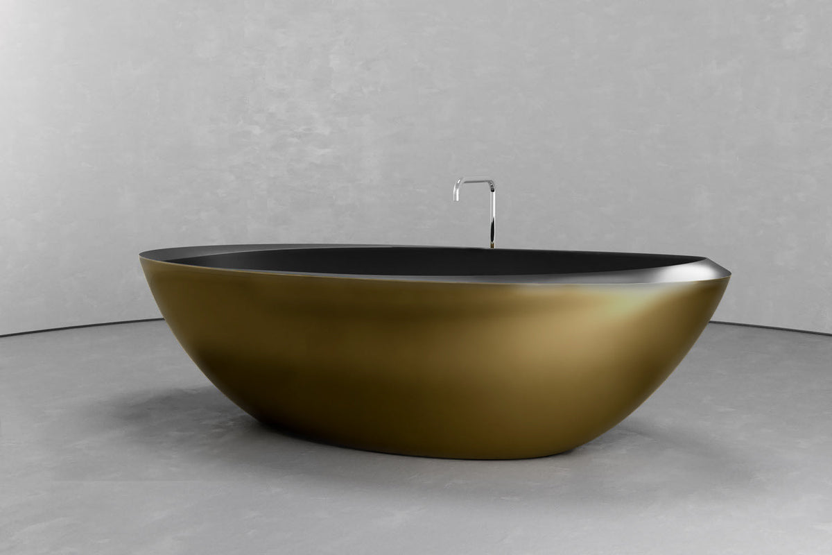 Freestanding Oval Bathtub, 74.8-Inch, 81.9-Gallon