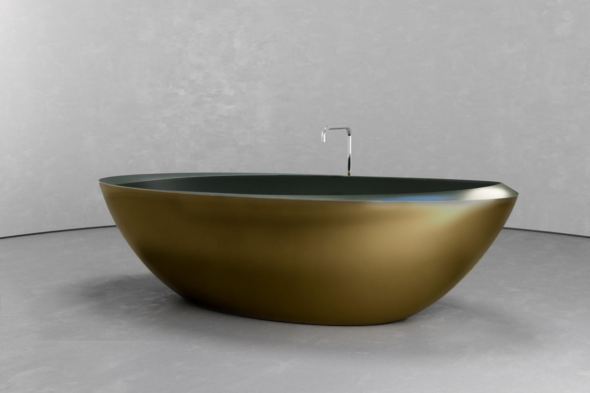 Freestanding Oval Bathtub, 74.8-Inch, 81.9-Gallon