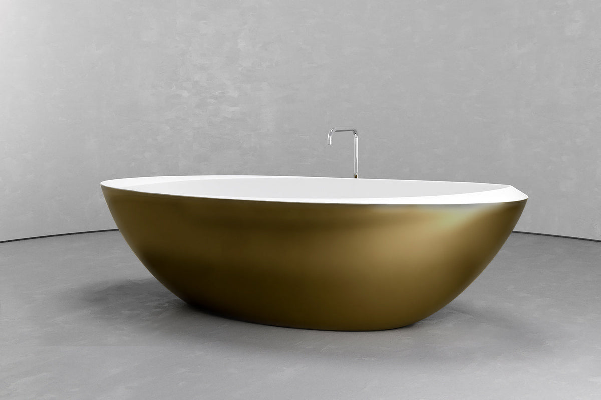 Freestanding Oval Bathtub, 74.8-Inch, 81.9-Gallon