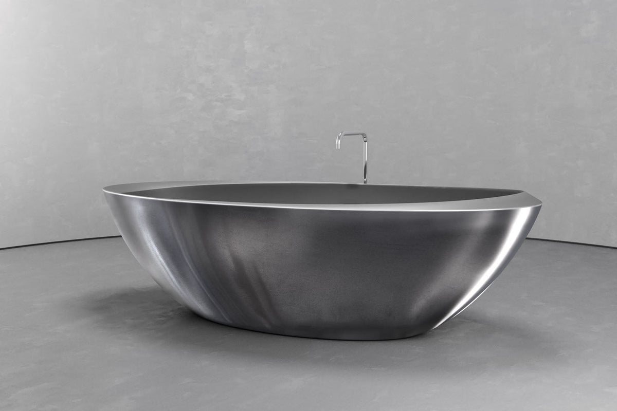 Freestanding Oval Bathtub, 74.8-Inch, 81.9-Gallon