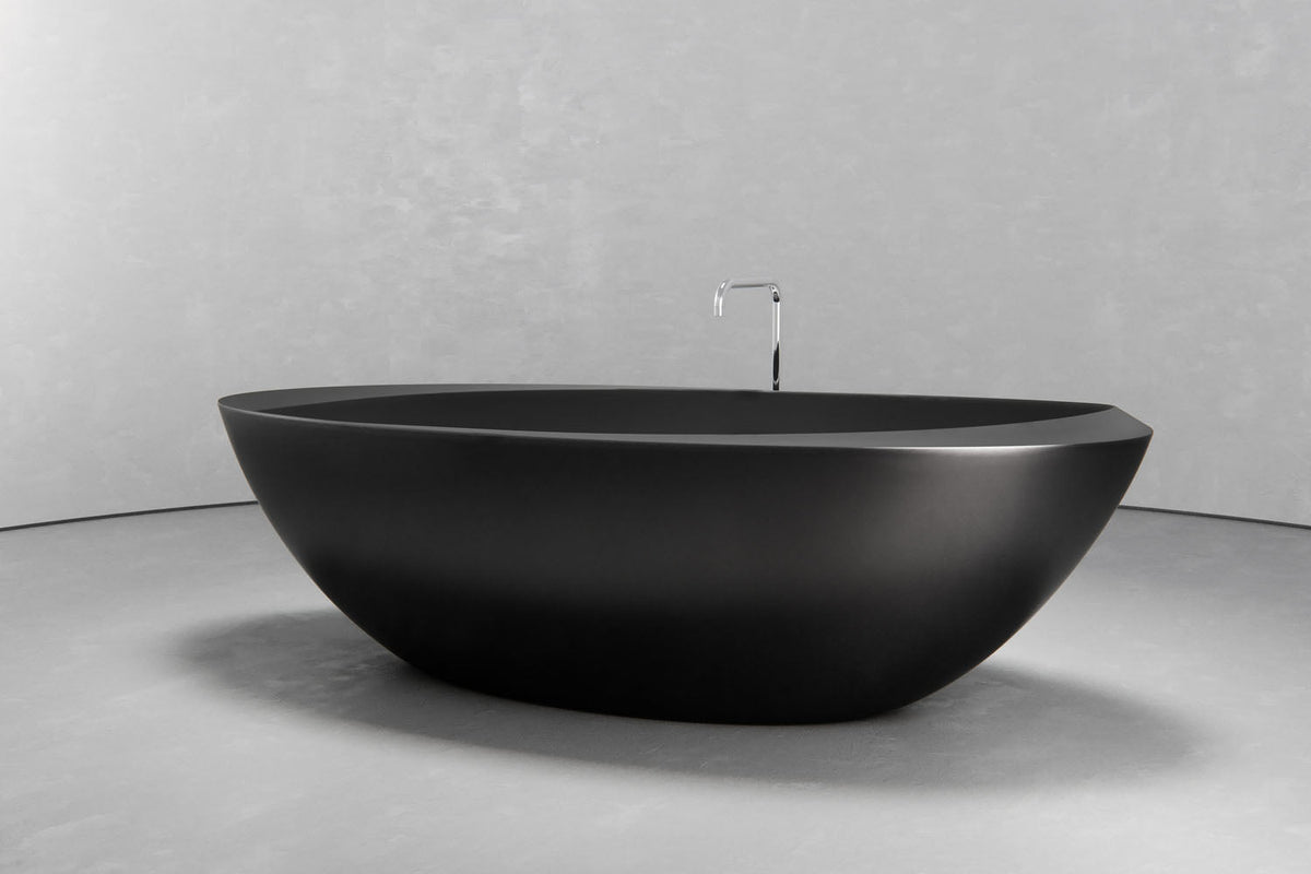 Freestanding Oval Bathtub, 74.8-Inch, 81.9-Gallon