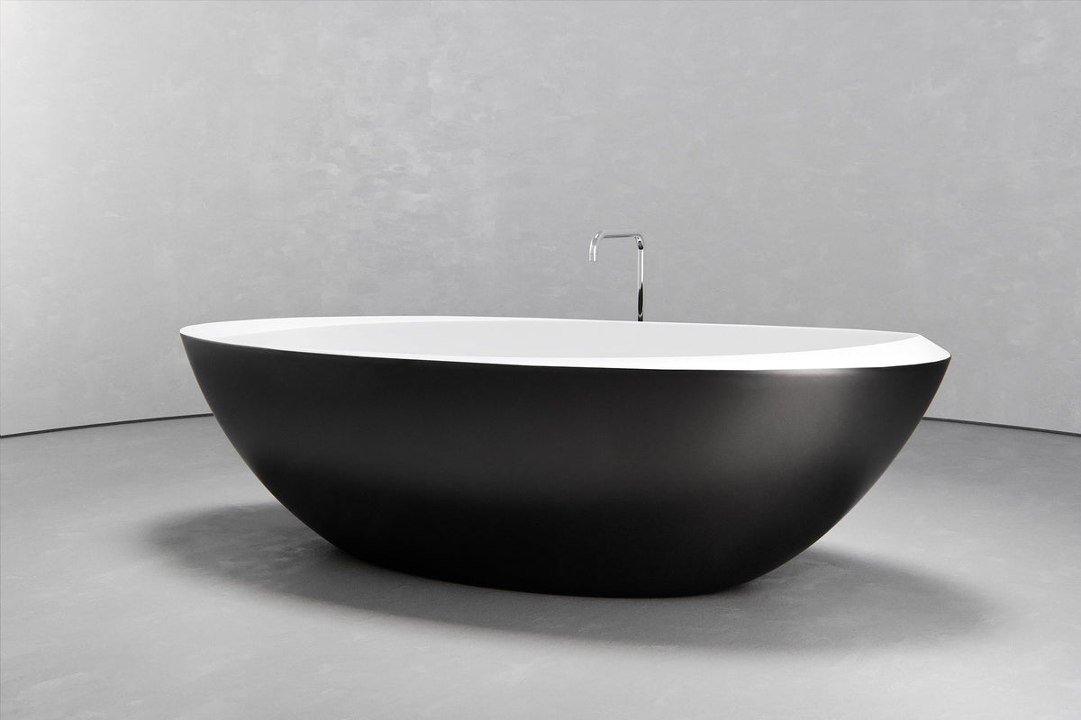 Freestanding Oval Bathtub, 74.8-Inch, 81.9-Gallon