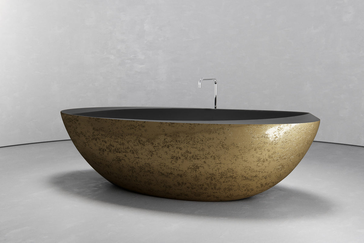 Freestanding Oval Bathtub, 74.8-Inch, 81.9-Gallon