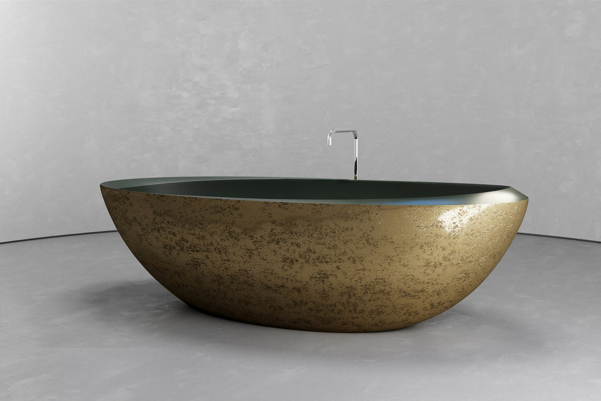 Freestanding Oval Bathtub, 74.8-Inch, 81.9-Gallon
