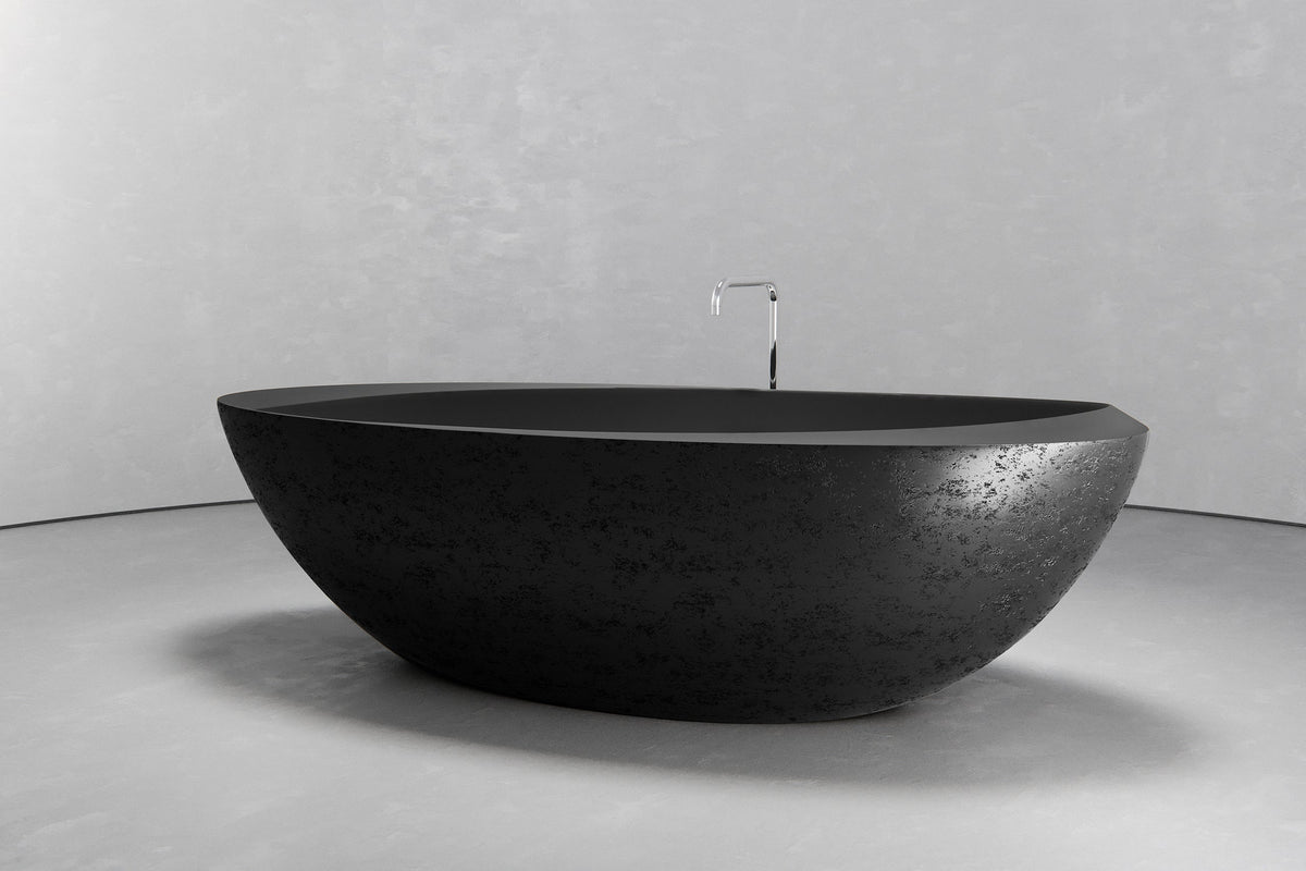 Freestanding Oval Bathtub, 74.8-Inch, 81.9-Gallon