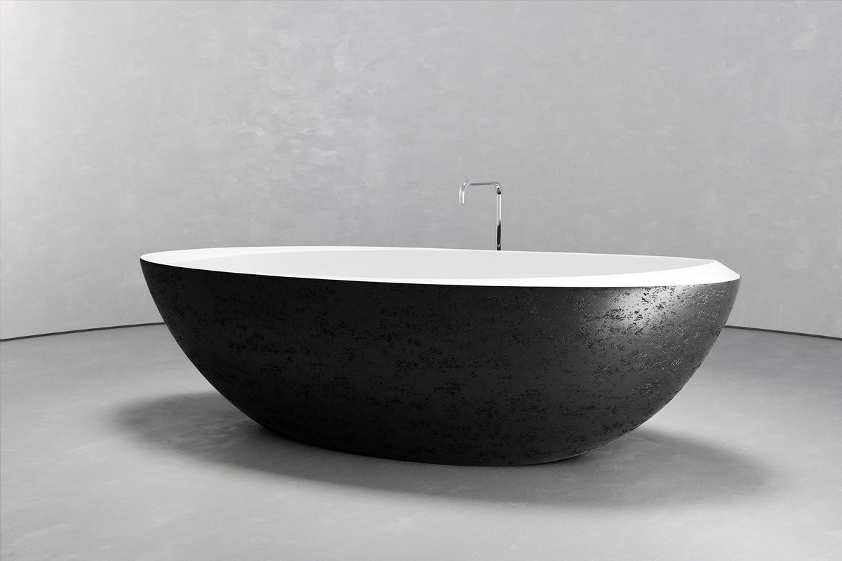 Freestanding Oval Bathtub, 74.8-Inch, 81.9-Gallon