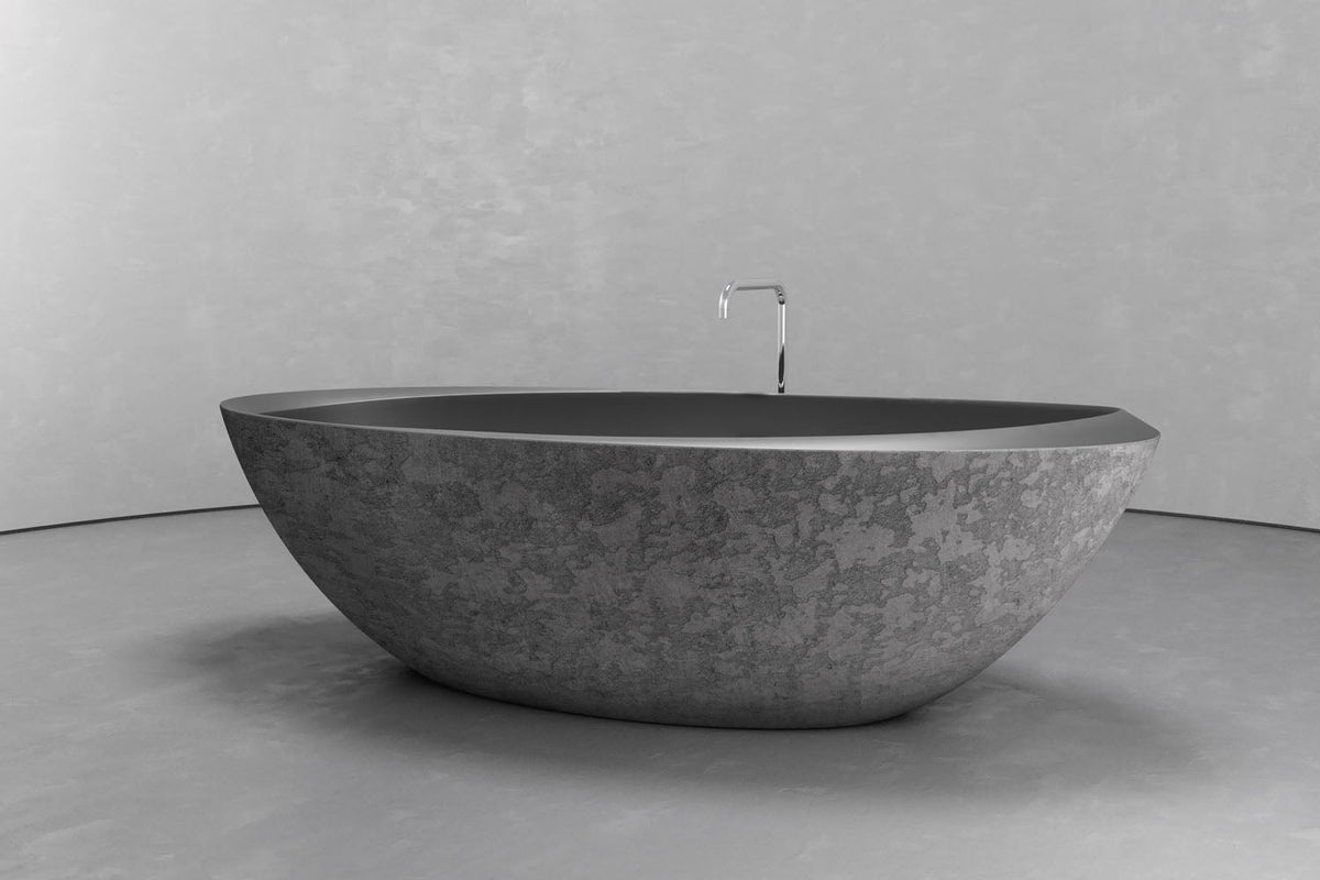 Freestanding Oval Bathtub, 74.8-Inch, 81.9-Gallon