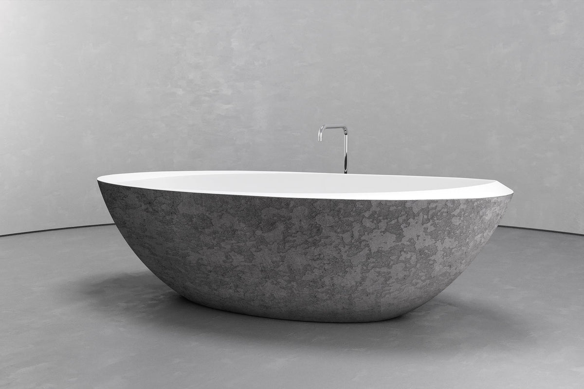 Freestanding Oval Bathtub, 74.8-Inch, 81.9-Gallon