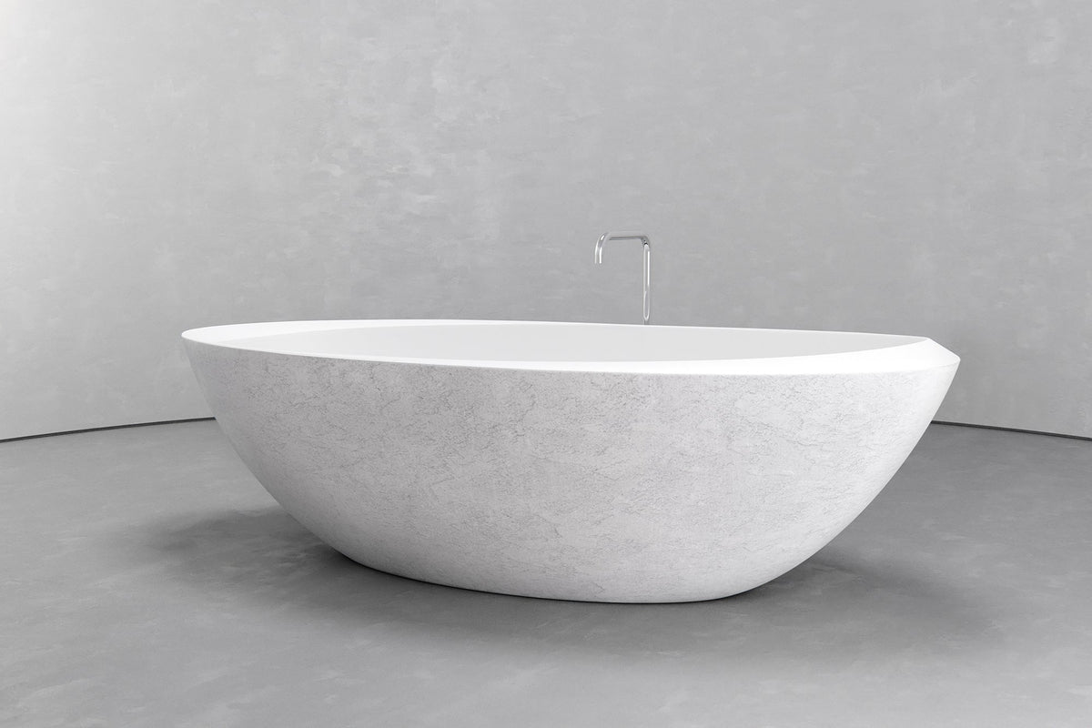 Freestanding Oval Bathtub, 74.8-Inch, 81.9-Gallon