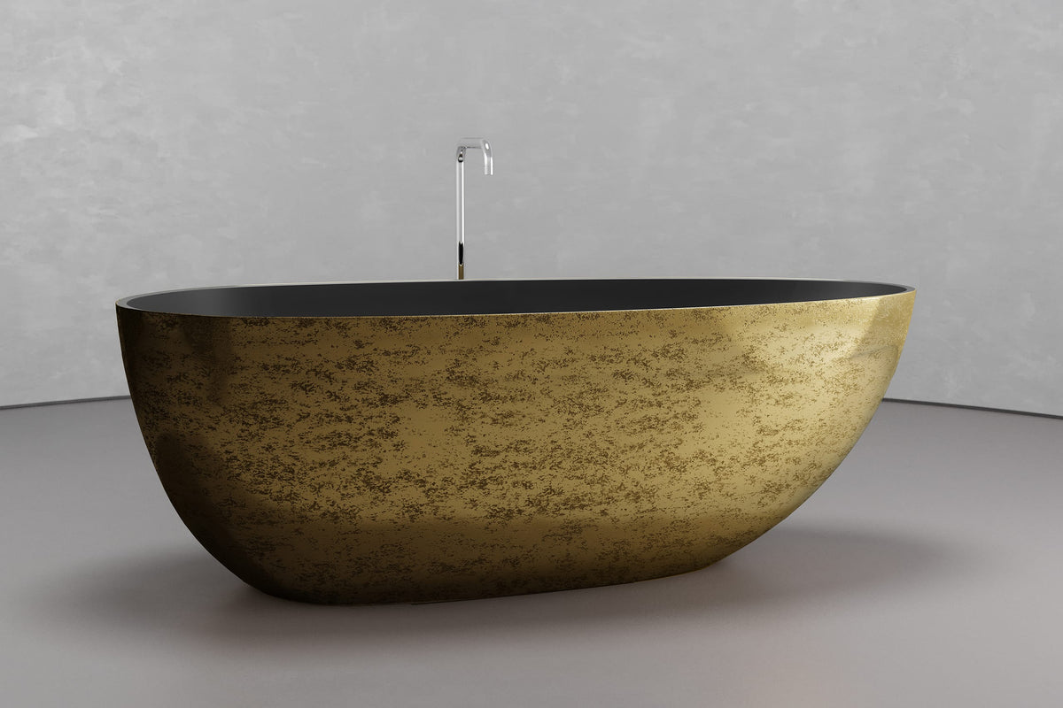 Freestanding Egg Shape Bathtub, 62.8-Inch Ovoid Tub