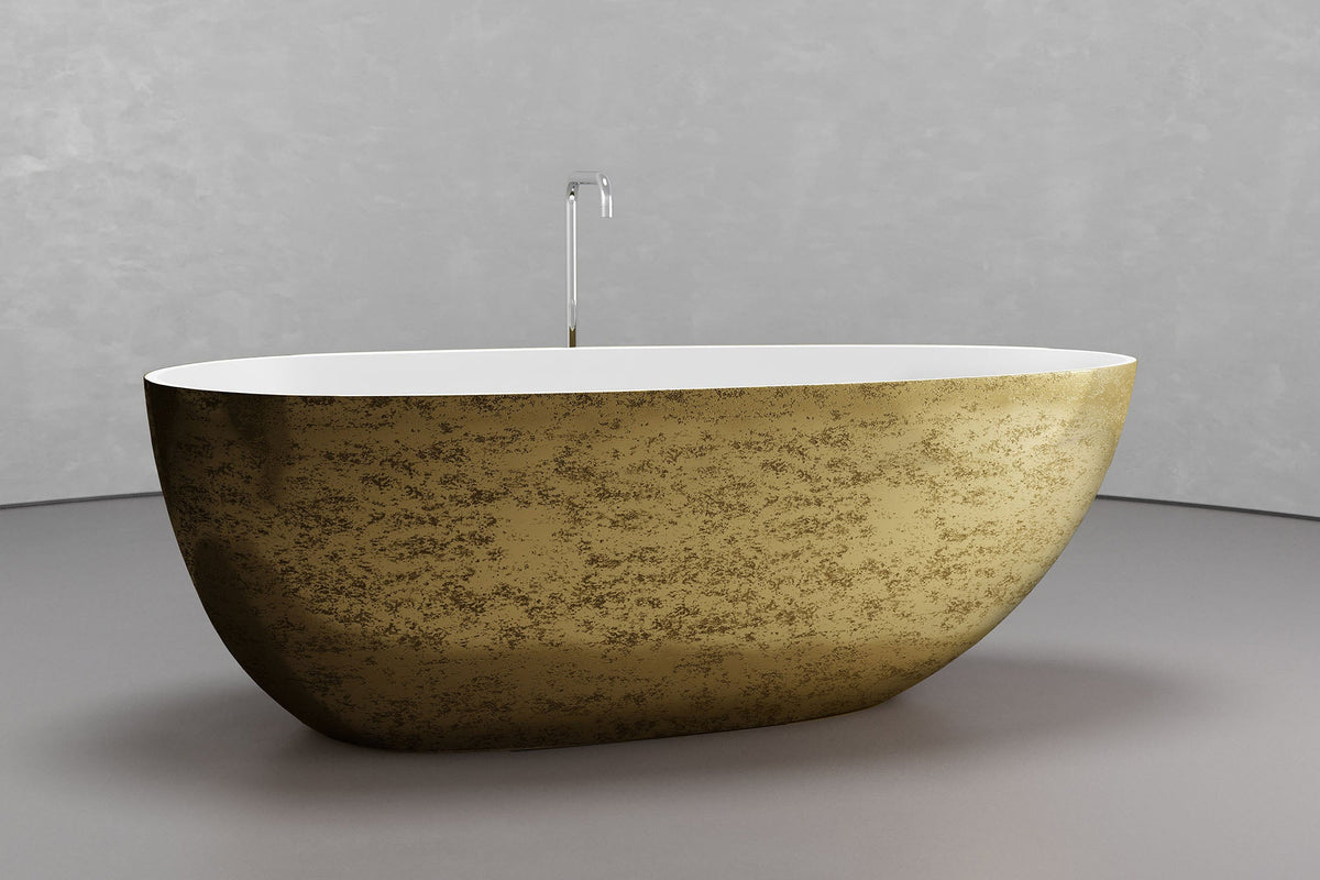 Freestanding Egg Shape Bathtub, 62.8-Inch Ovoid Tub