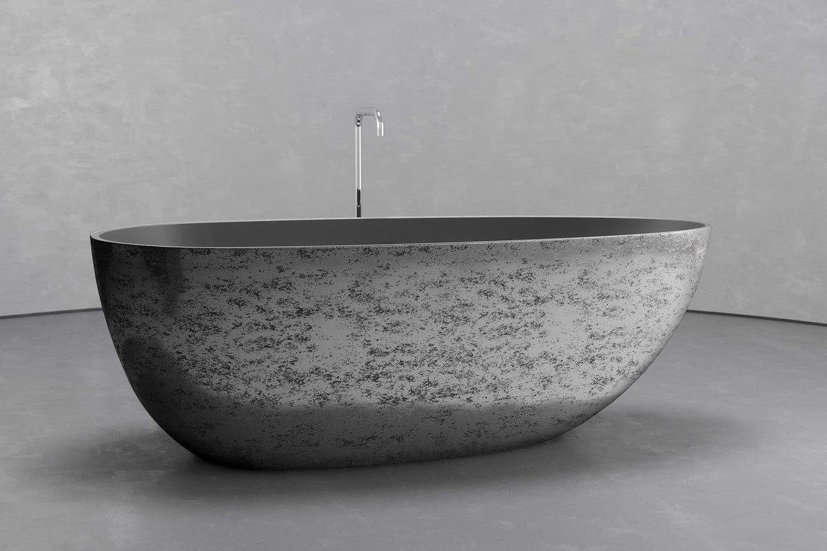 Freestanding Egg Shape Bathtub, 62.8-Inch Ovoid Tub