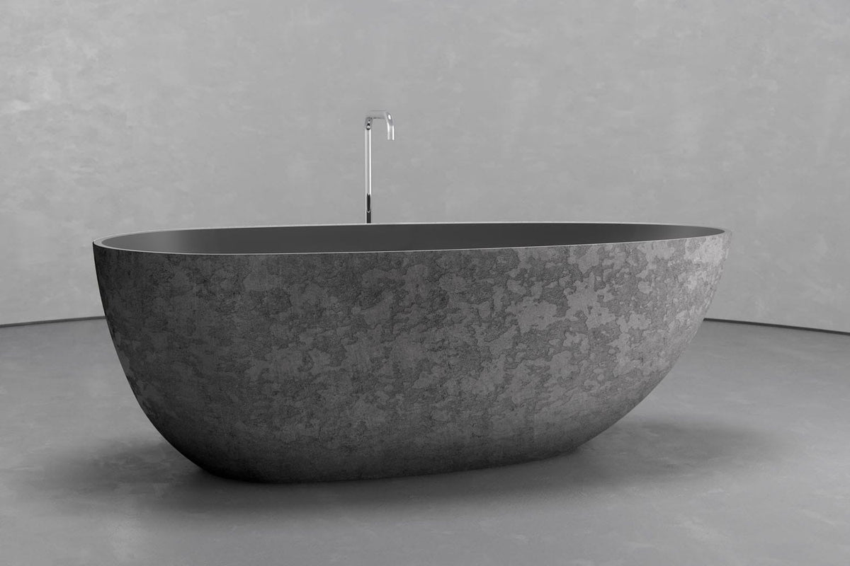 Freestanding Egg Shape Bathtub, 62.8-Inch Ovoid Tub