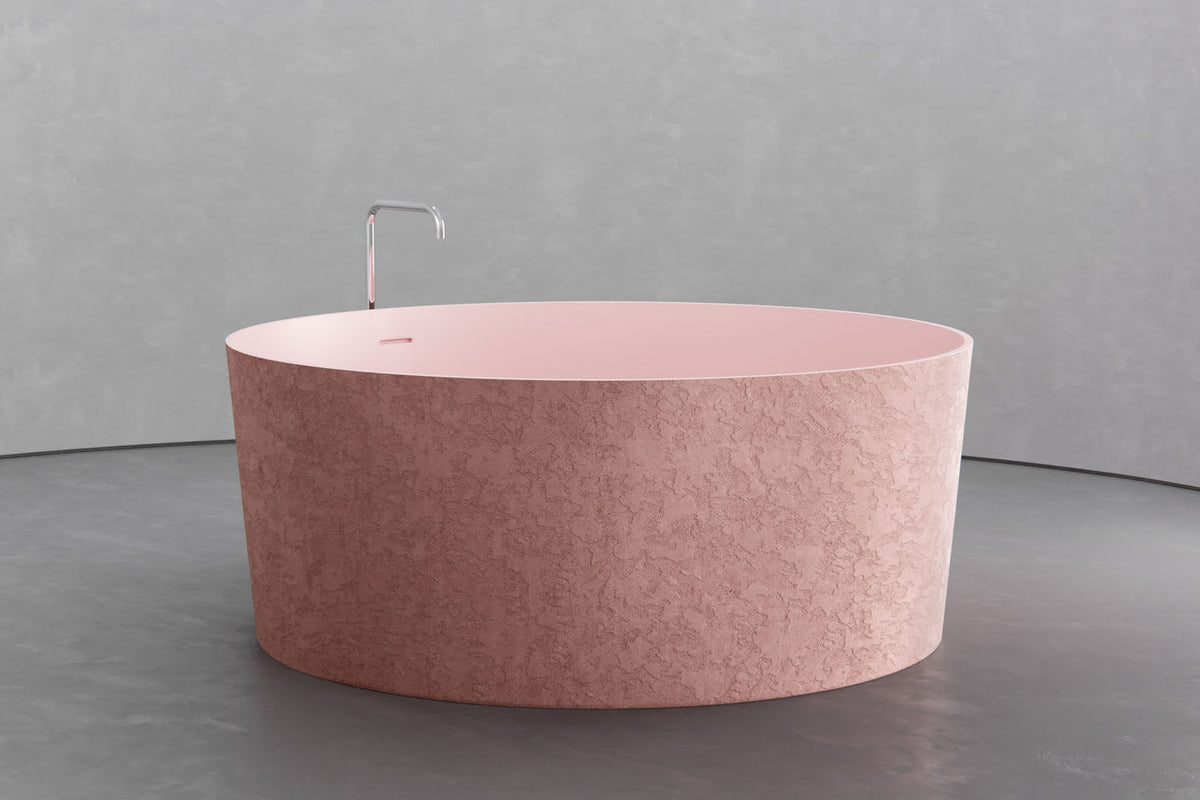 Freestanding Round Soaking Tub, 58.9-Inch, 161.9-Gallon