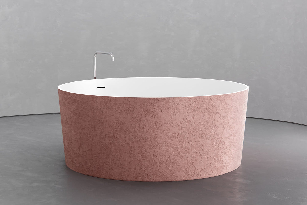 Freestanding Round Soaking Tub, 58.9-Inch, 161.9-Gallon