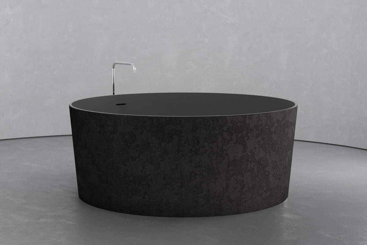 Freestanding Round Soaking Tub, 58.9-Inch, 161.9-Gallon