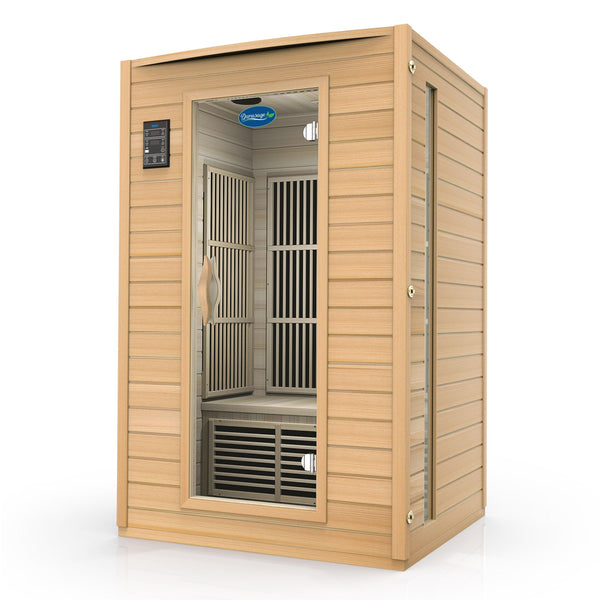 2-Person Carbon Infrared Sauna, Canadian Hemlock, 1700W