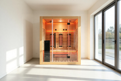 3-Person Full Spectrum Infrared Sauna with Red Light Therapy