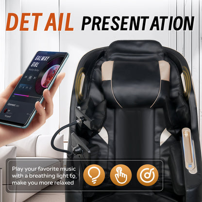 Massage Chair with Zero Gravity Recline and Bluetooth