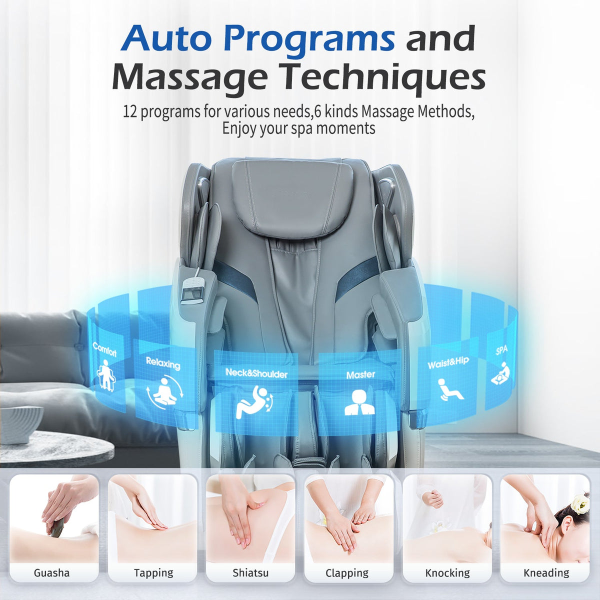 Massage Chair with AI Voice Control, 3D Rollers & Zero Gravity