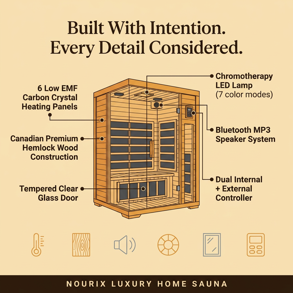2024 Upgrade 1 to 2 Person Infrared Sauna, Low EMF Infrared Sauna for Home, Indoor Sauna Room, Hemlock Wooden Far Infrared Sauna, Dry Sauna with Bluetooth Speakers, LED Reading and Chromotherapy Lamp — Results & Stats