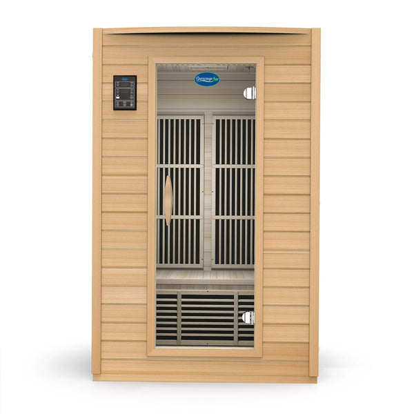 2-Person Carbon Infrared Sauna, Canadian Hemlock, 1700W