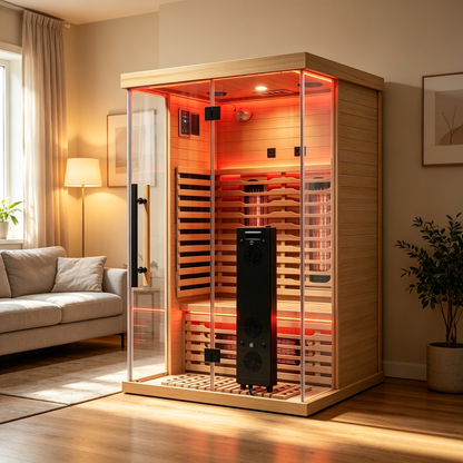 2-Person Full Spectrum Infrared Sauna with Red Light Therapy