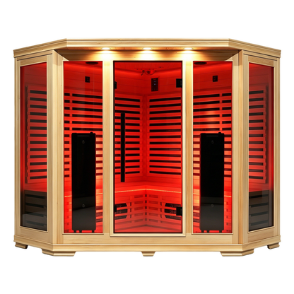 5-Person Full Spectrum Infrared Sauna with Red Light Therapy