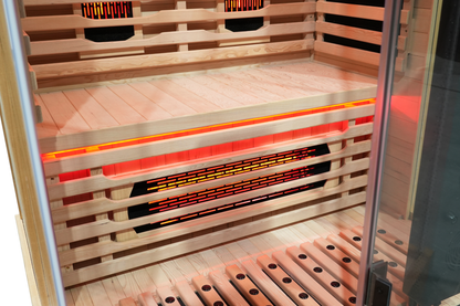 2-Person Full Spectrum Infrared Sauna with Red Light Therapy