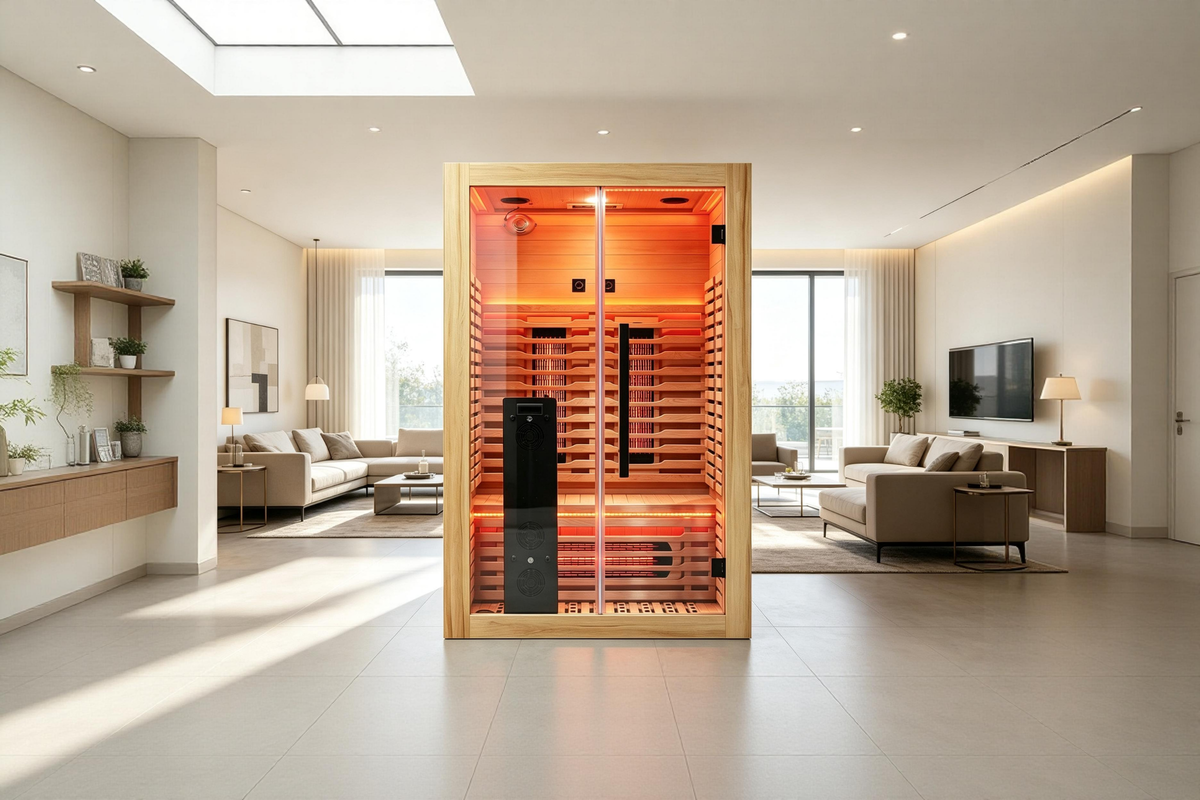 2-Person Full Spectrum Infrared Sauna with Red Light Therapy